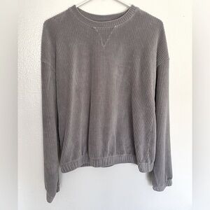 Gray Velour Sweater Size Medium